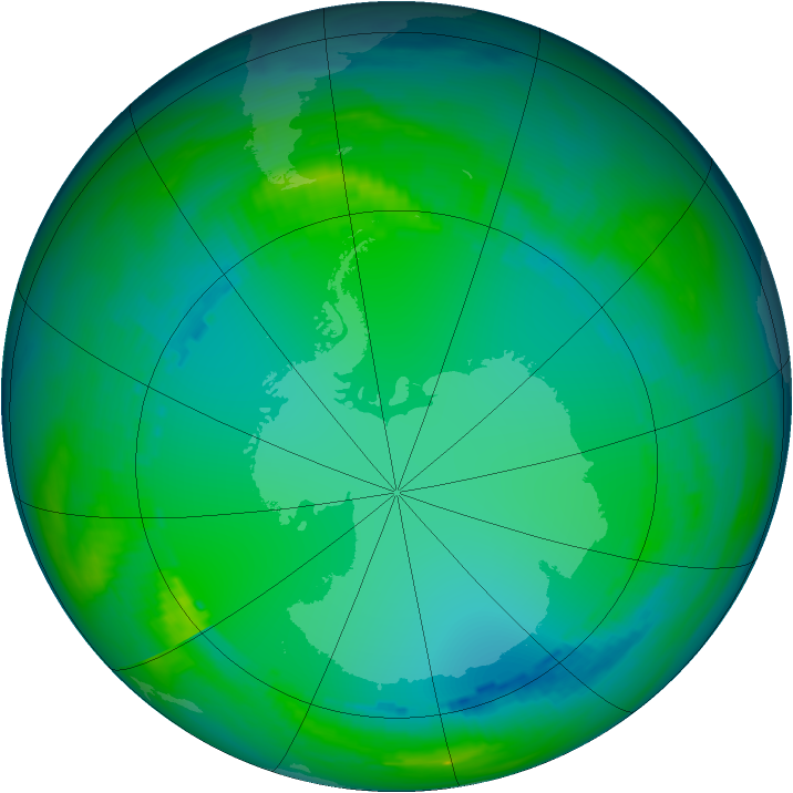 Ozone Map 1986-07-13